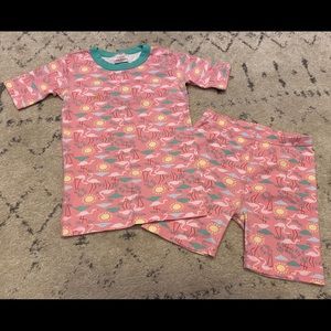 Hanna Andersson flamingo print short pajamas